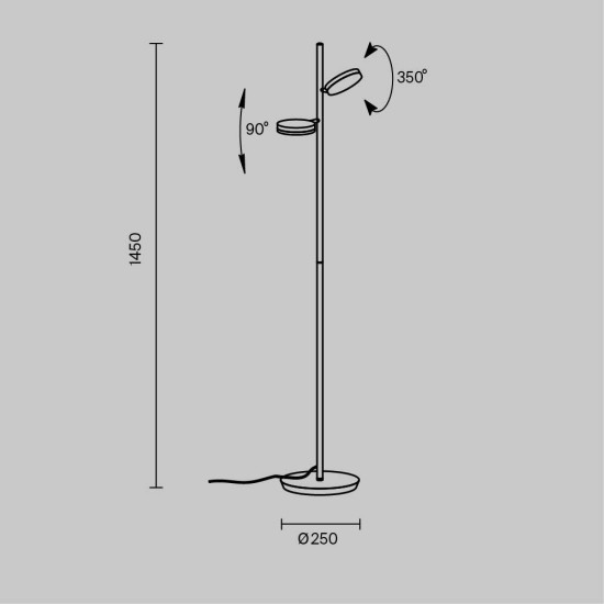 Maytoni lampadaire (lampe à tige) Fad