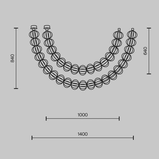 Maytoni Suspension Lamp Golden Cage