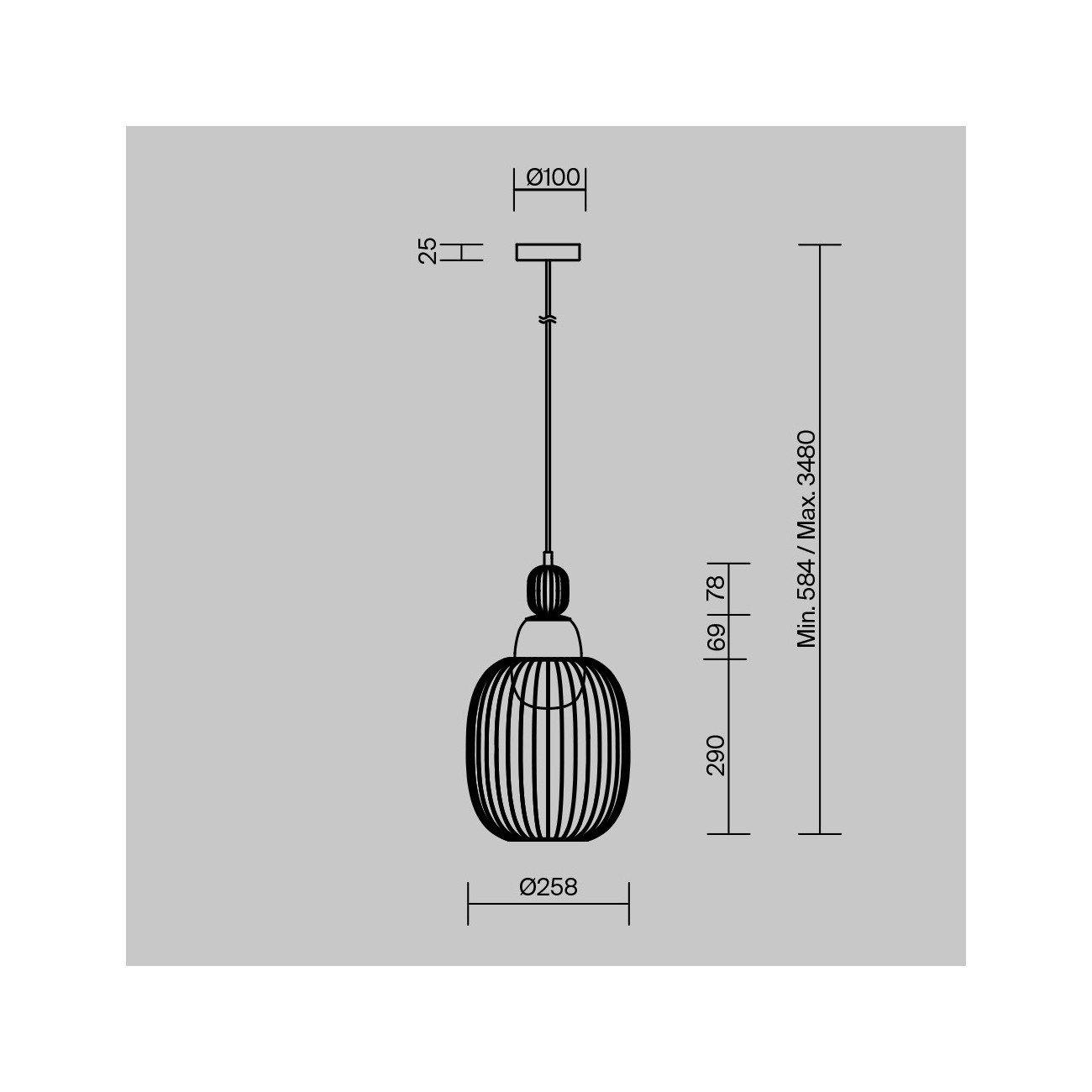 Maytoni Lampe à suspension Levitation