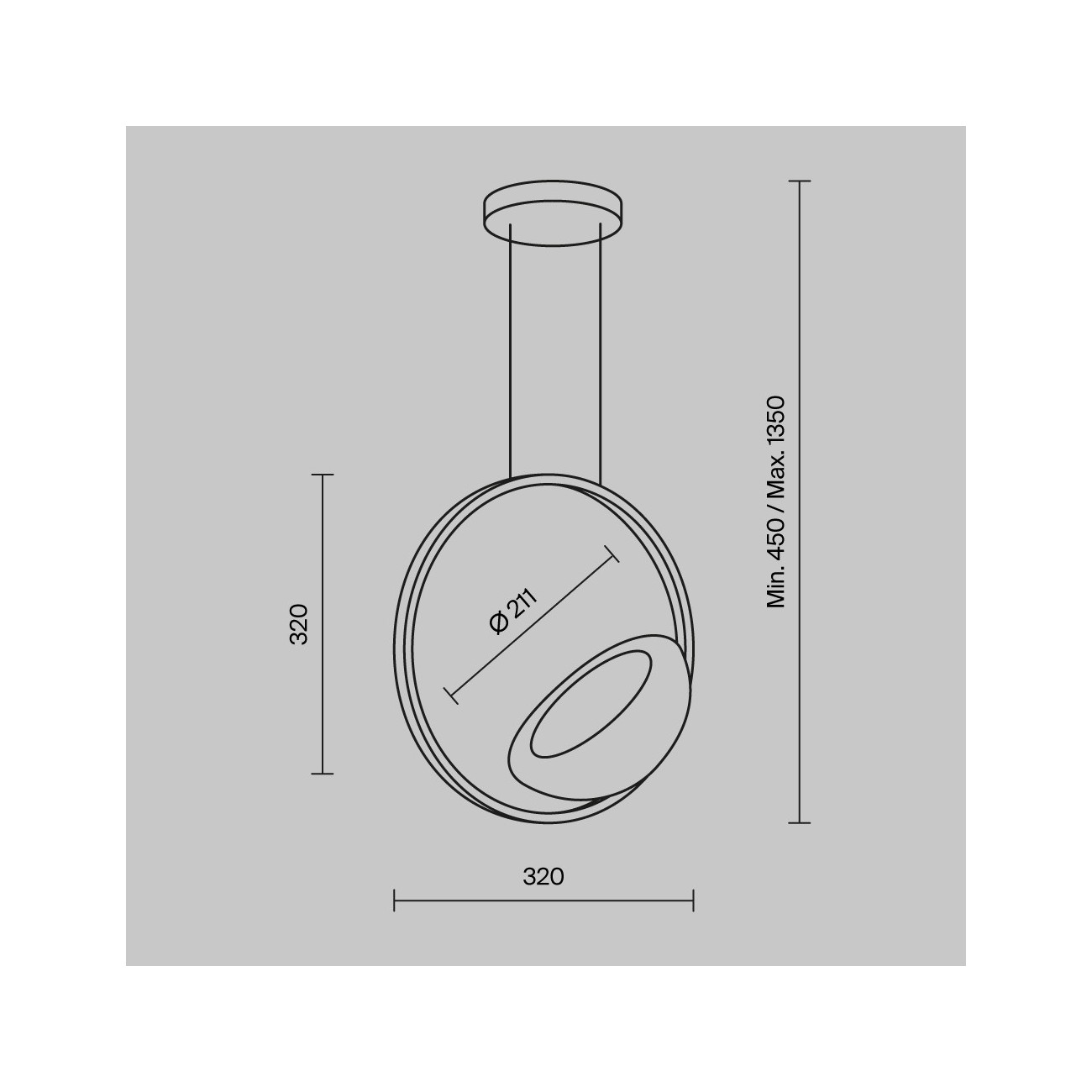 Maytoni Lampada a Sospensione Lunare