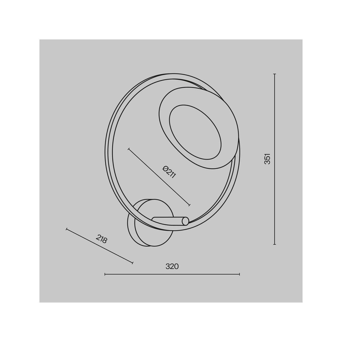 Maytoni Wall lamp Lunare