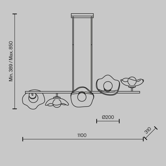Maytoni Lampe à suspension Miracle