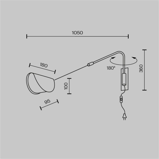 Maytoni lampe murale (applique) Mollis