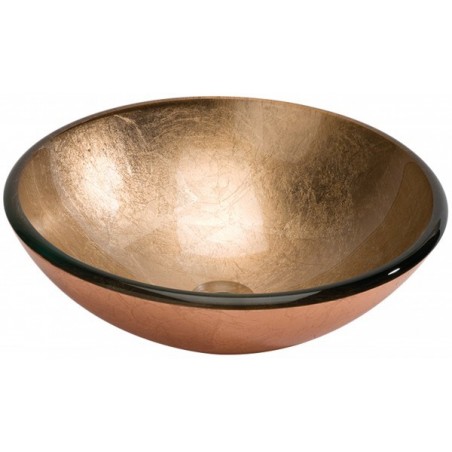 Dune glass washbasin FOGLIO DI RAME