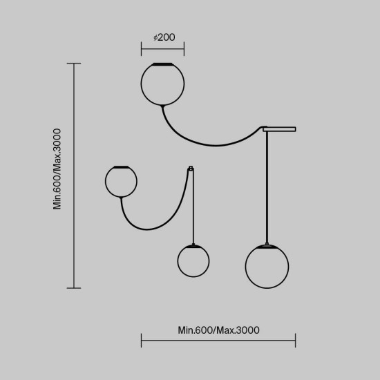 Maytoni Lampe à suspension Twins