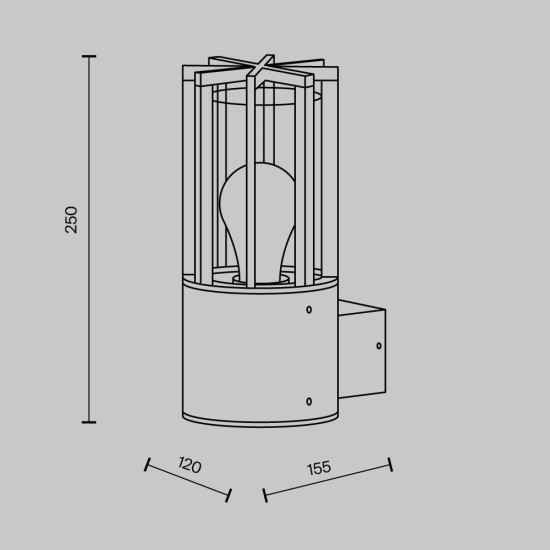 Maytoni Outdoor Lampada Paesaggistica da parete Barrel
