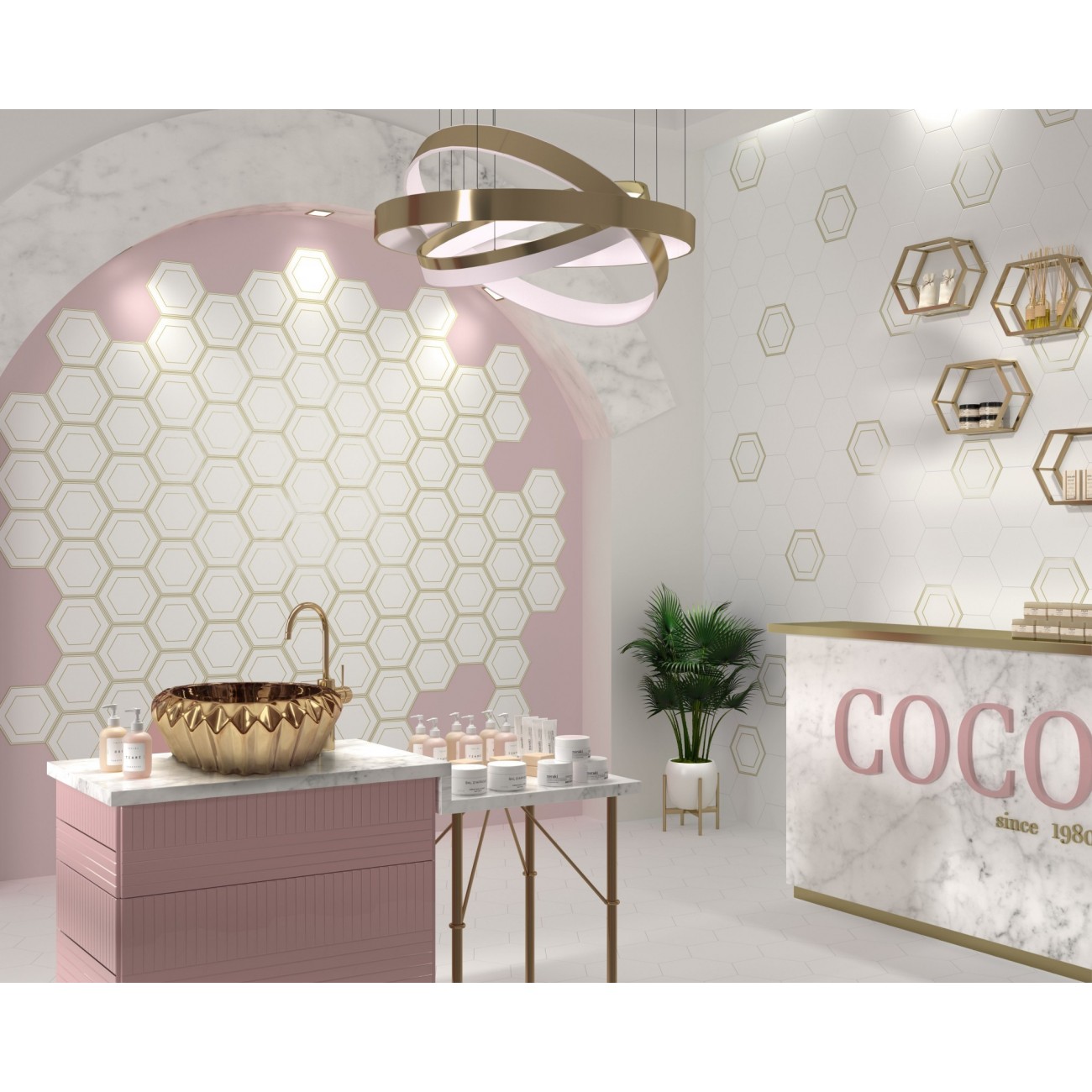 Dune LAVABO SELENE LIGHT GOLD