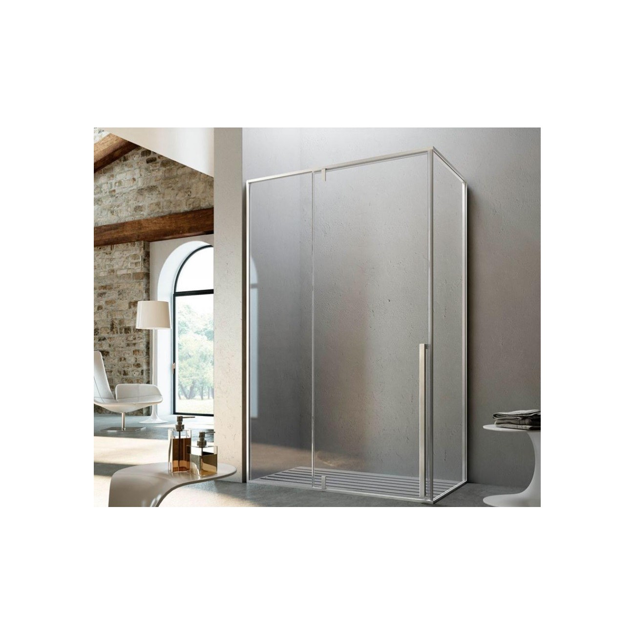 Glass 1989 Box doccia Kahuri con porta pivot