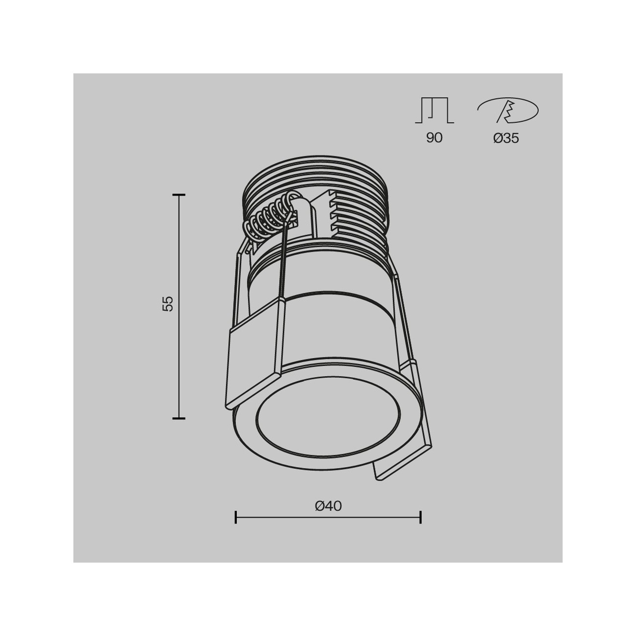 Maytoni Downlight Lampada da incasso Minor