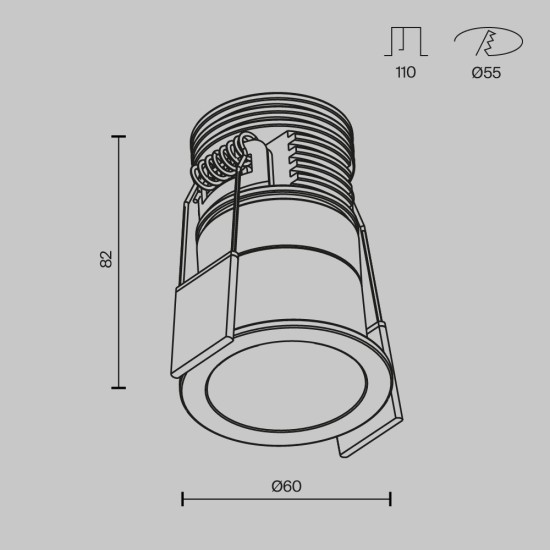 Maytoni Downlight Lampada da incasso Minor