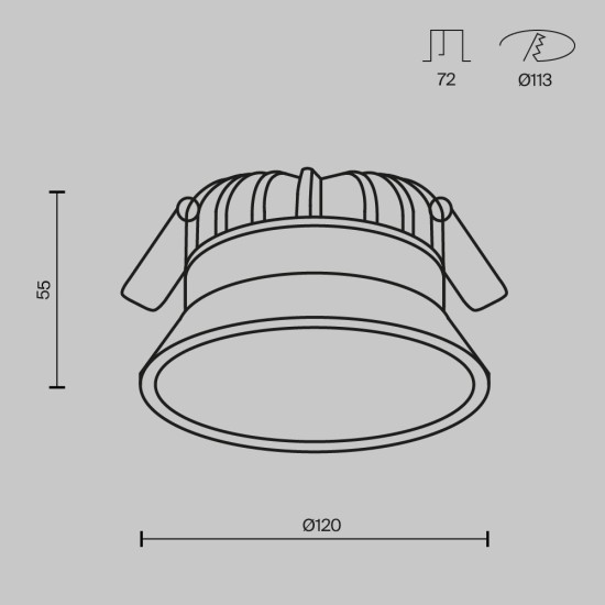 Maytoni Downlight Recessed Lamp Okno