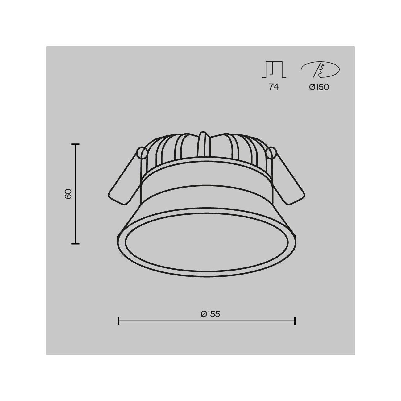 Maytoni Downlight Lampe Encassè Okno