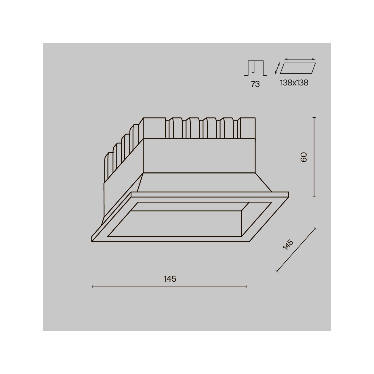 Maytoni Downlight Recessed Lamp Okno