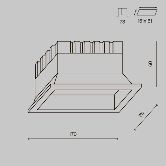 Maytoni Downlight Recessed Lamp Okno