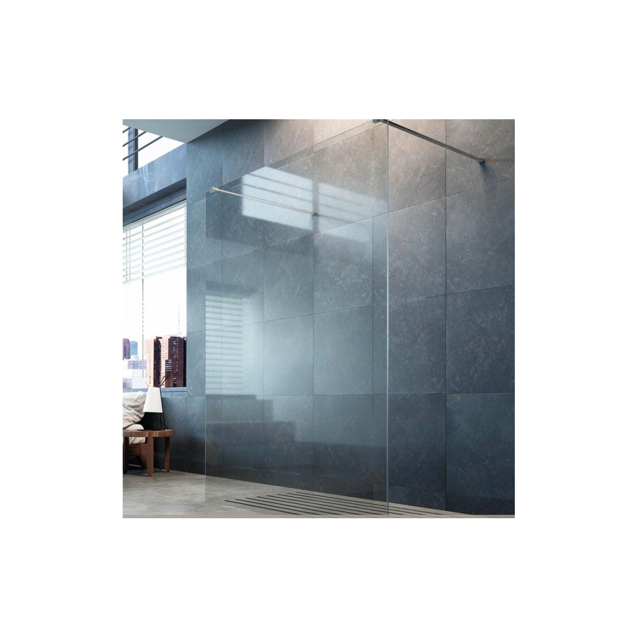 Glass 1989 walk-in shower enclosure STEP- IN