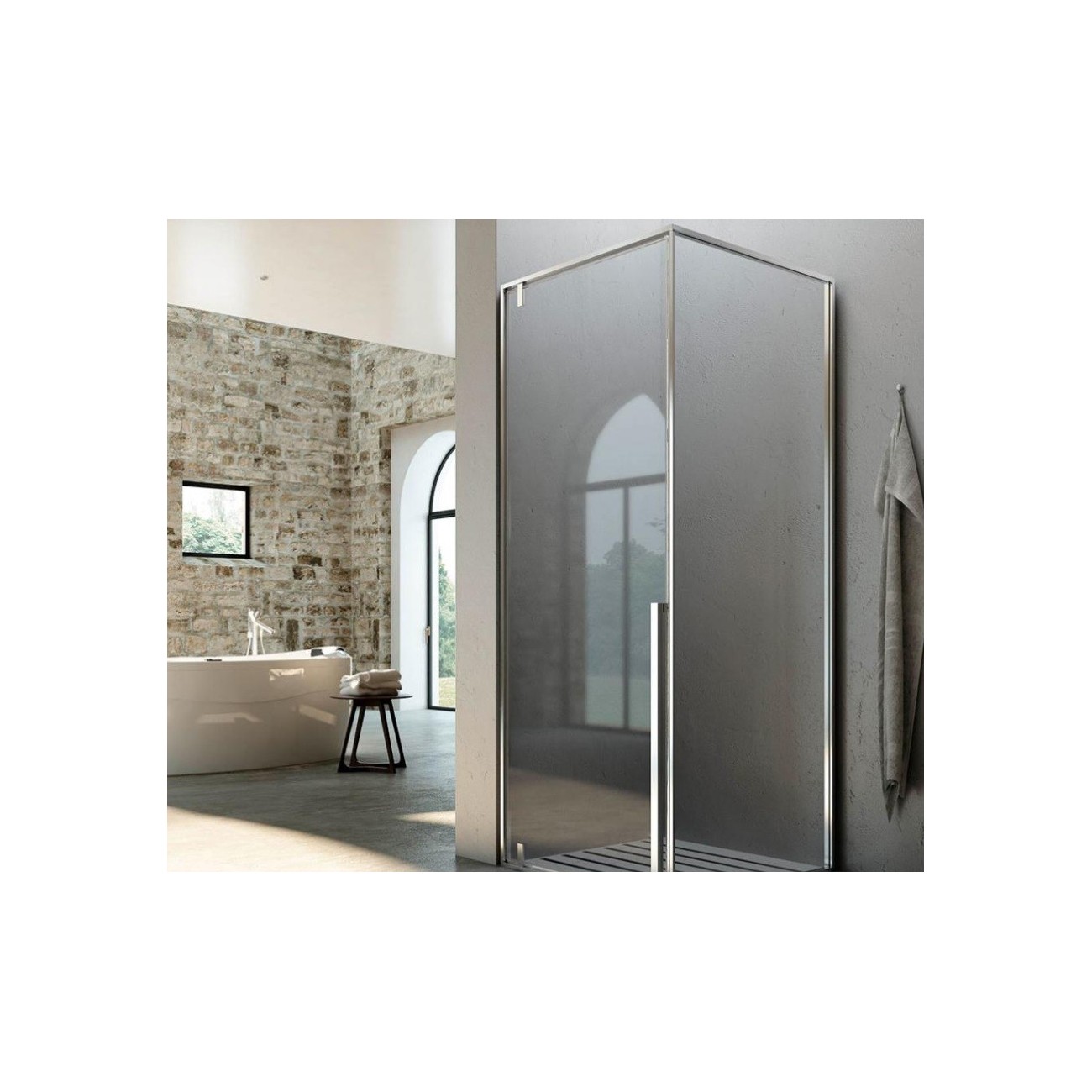 Glass 1989 Box doccia Kahuri con porta pivot