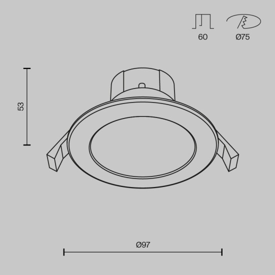 Maytoni Downlight Lampe Encassè Stockton