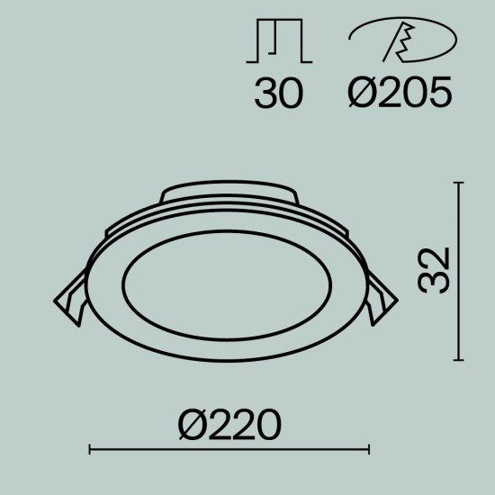 Maytoni Downlight Lampada da incasso Stockton