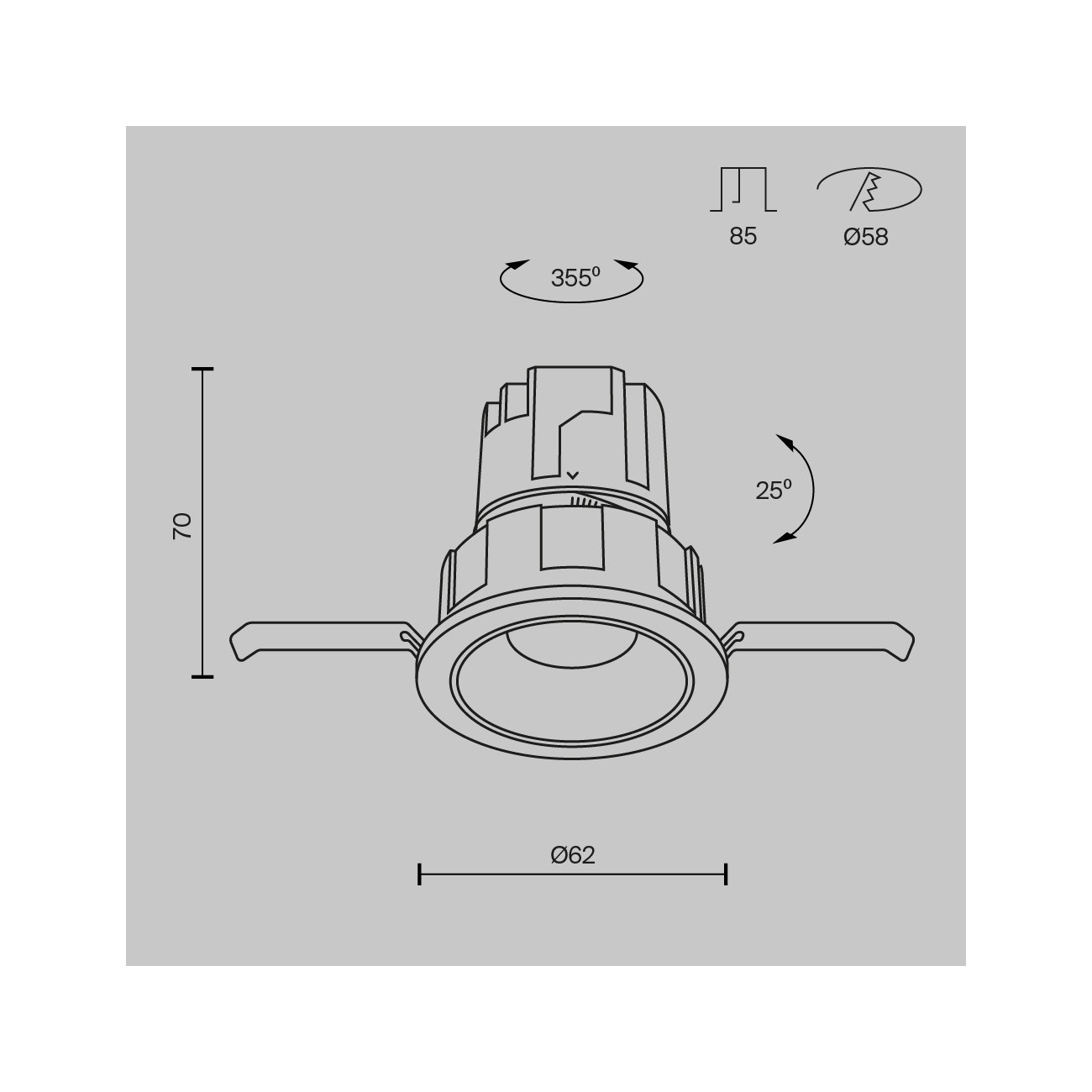 Maytoni Downlight Cornice per Lampada da incasso Wise