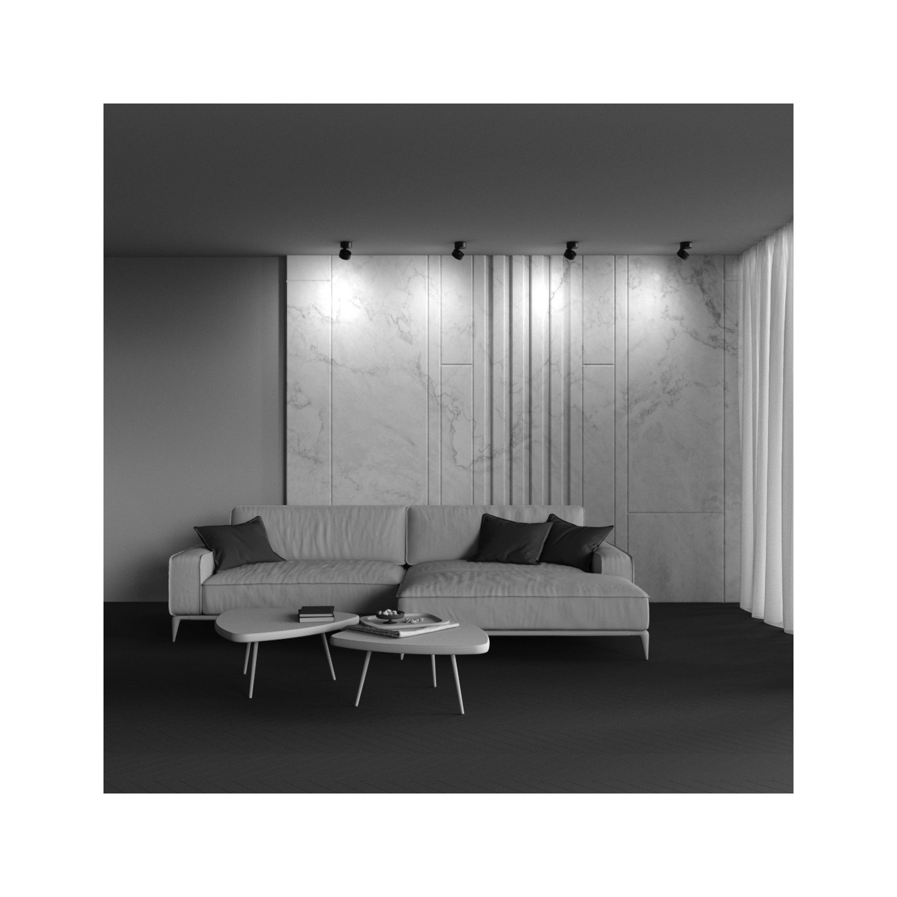 copie de Maytoni Ceiling Lampe Encassè Onda 4000K 12W