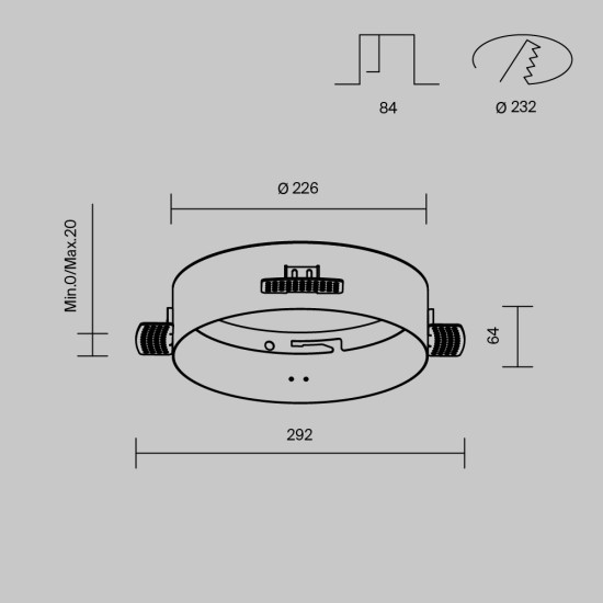Maytoni Ceiling Accessorio per faretti da incasso Zon