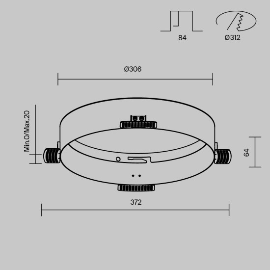Maytoni Ceiling Accessorio per faretti da incasso Zon