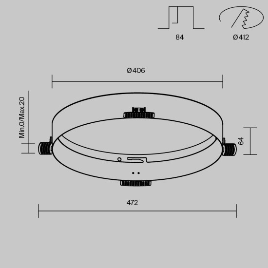 Maytoni Ceiling accessoire pour Lampe de Toit Zon