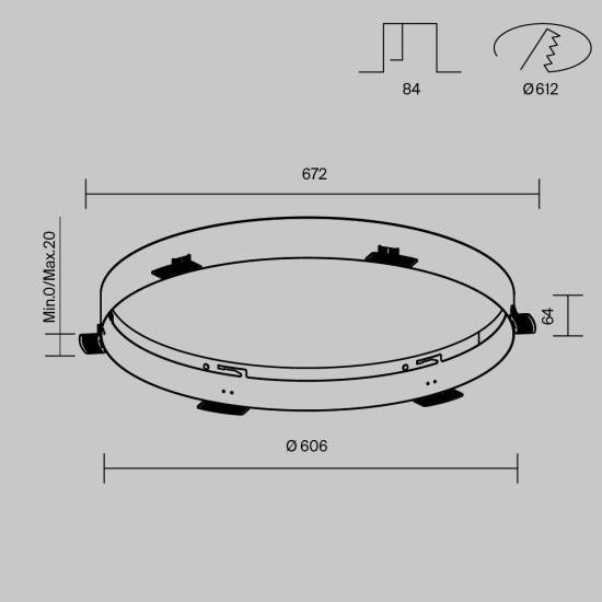 Maytoni Ceiling accessoire pour Lampe de Toit Zon