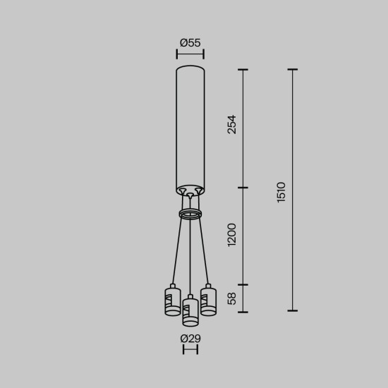 Maytoni Kit di Sospensione binario Tondo Flarity