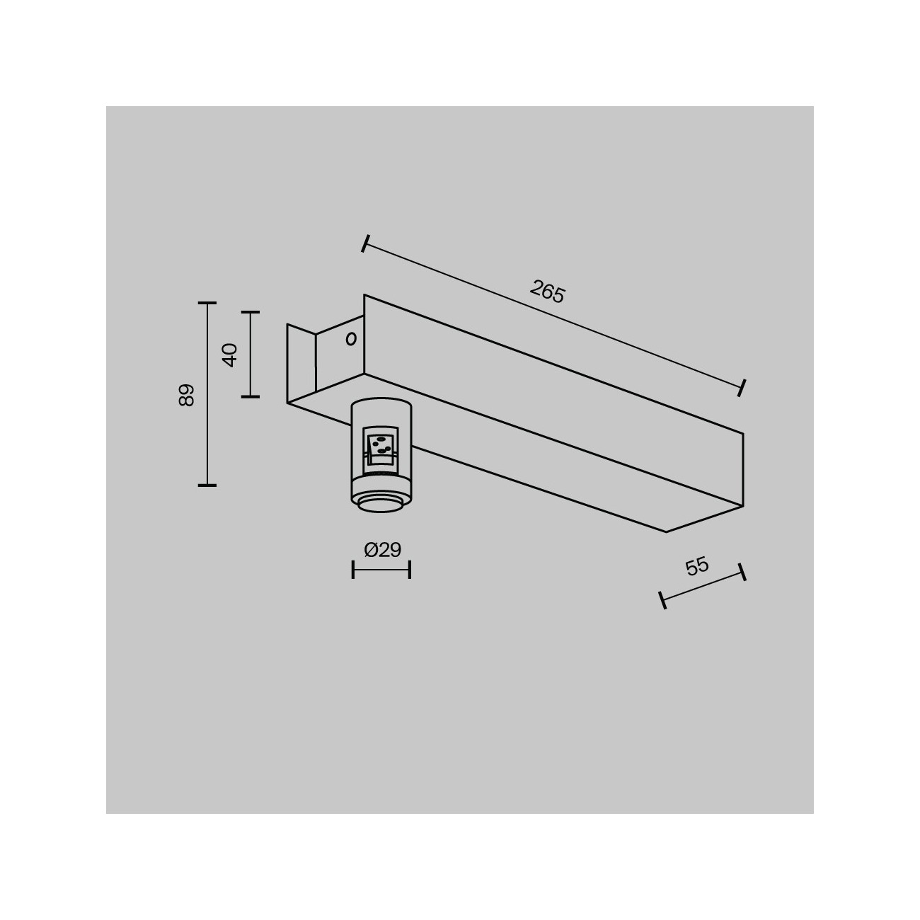 Maytoni Wall-mounted base for the power supply with the power input Flarity