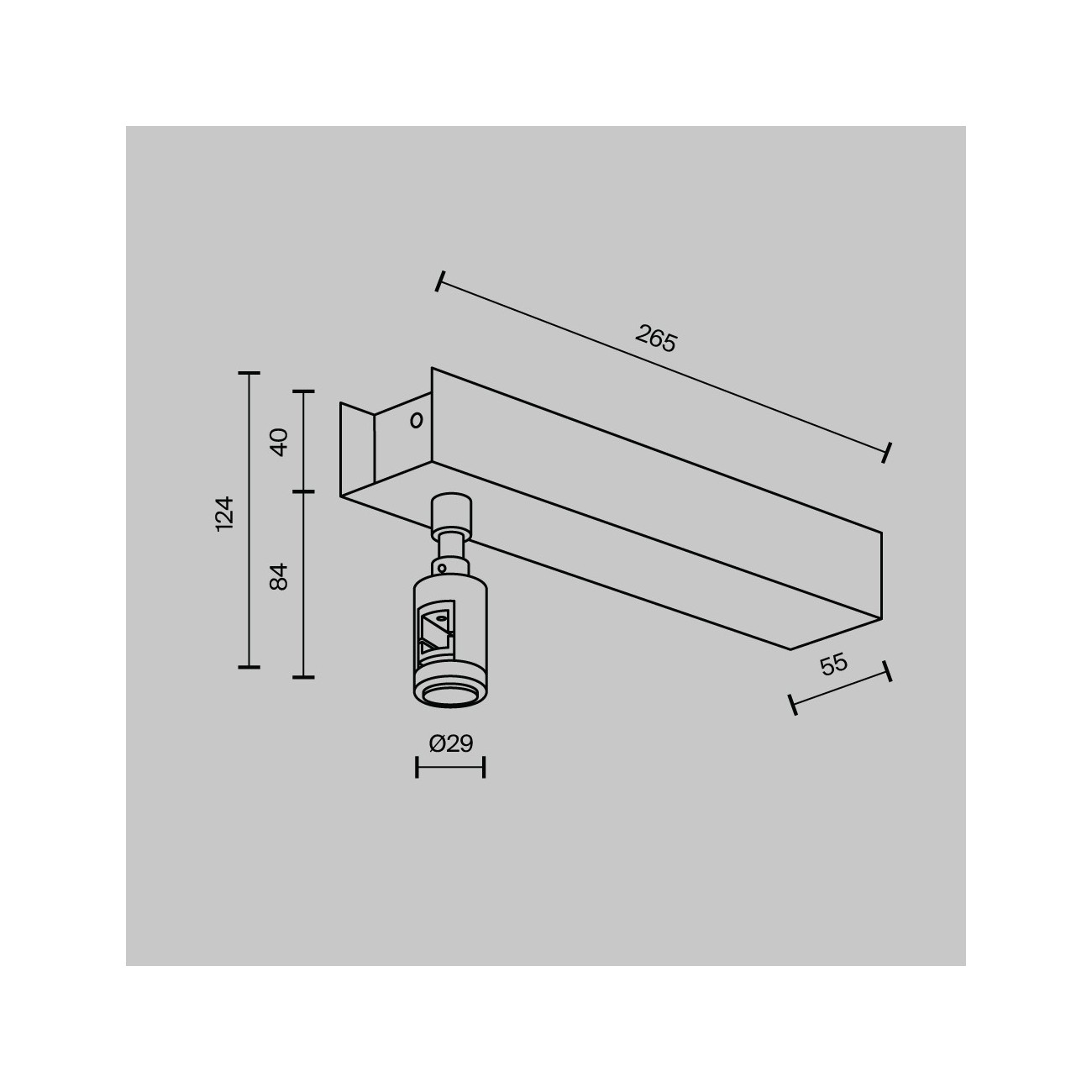Maytoni Base a soffitto Short per alimentatore con ingresso alimentazione Flarity