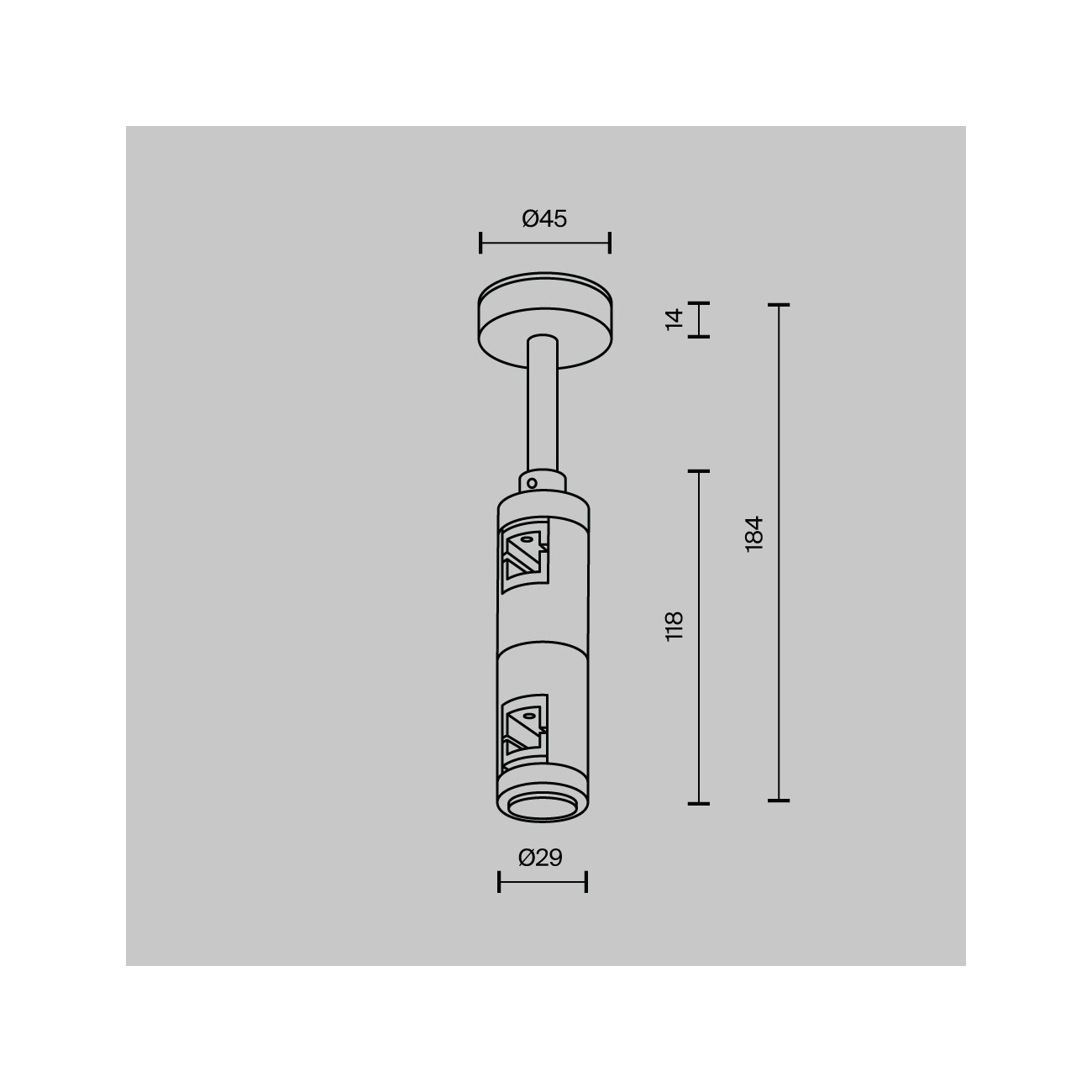 Maytoni The 78mm Short Double Ceiling Fixing Flarity