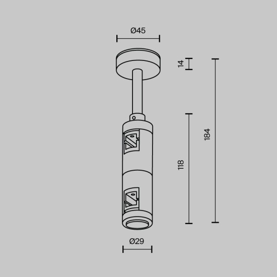 Maytoni The 78mm Short Double Ceiling Fixing Flarity
