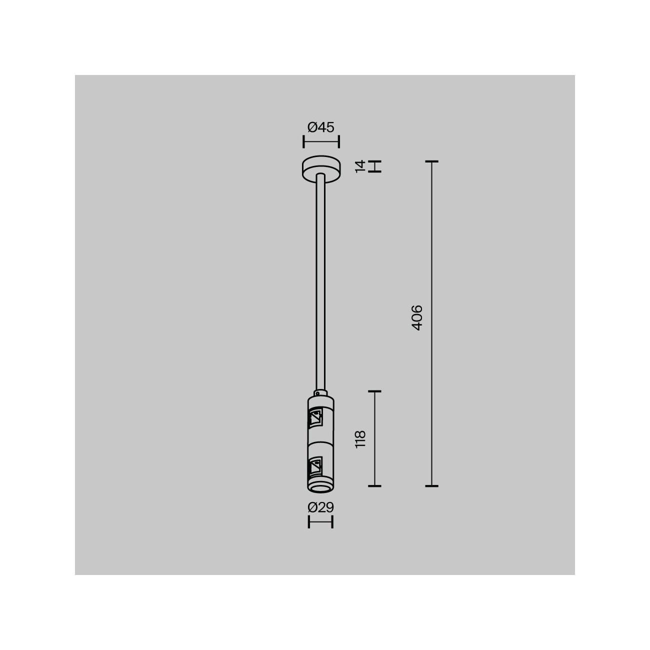 Maytoni fissaggio a soffitto doppio Medium di 300 mm Flarity