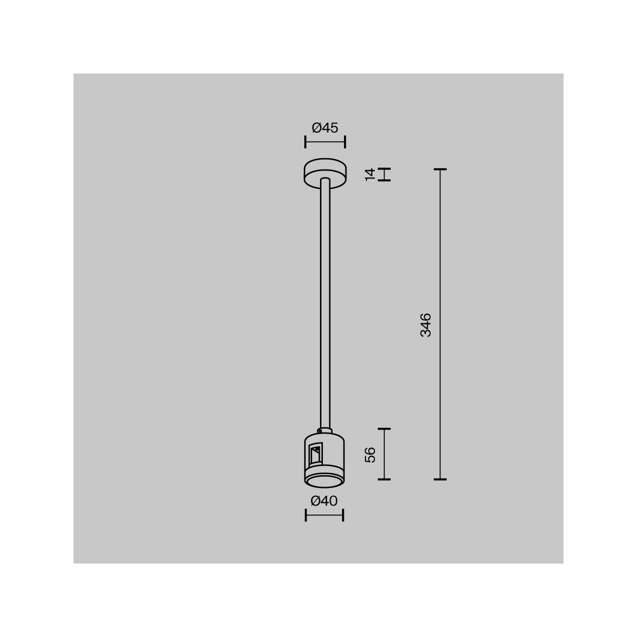 Maytoni 300 mm ceiling mount with power connector Flarity