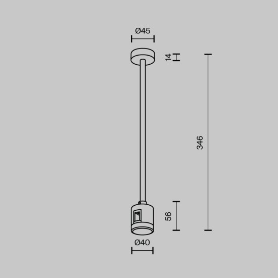 Maytoni Support de plafond 300 mm avec connecteur d'alimentation Flarity