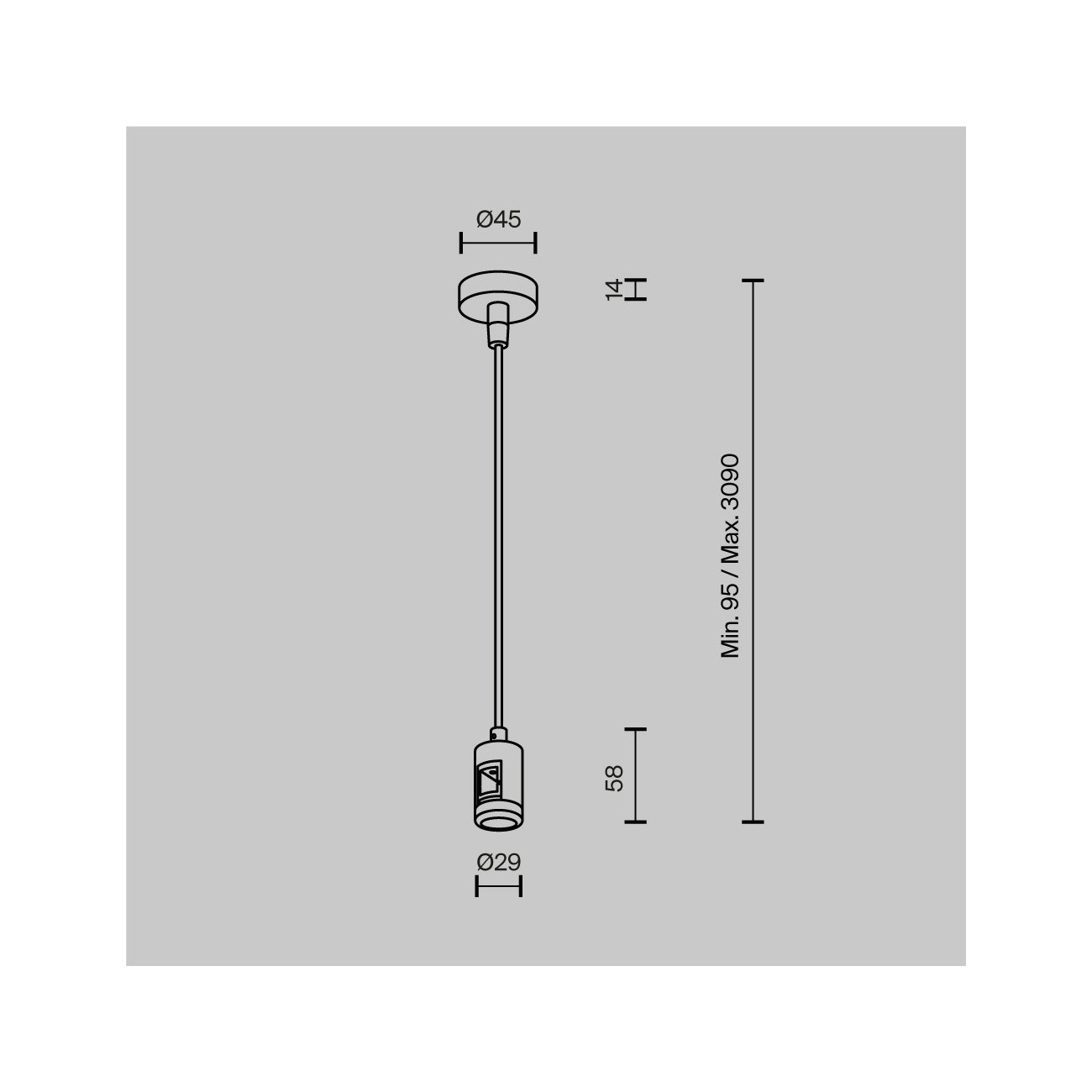 Maytoni The cable suspension with the power input Flarity