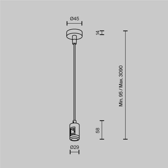 Maytoni The cable suspension with the power input Flarity