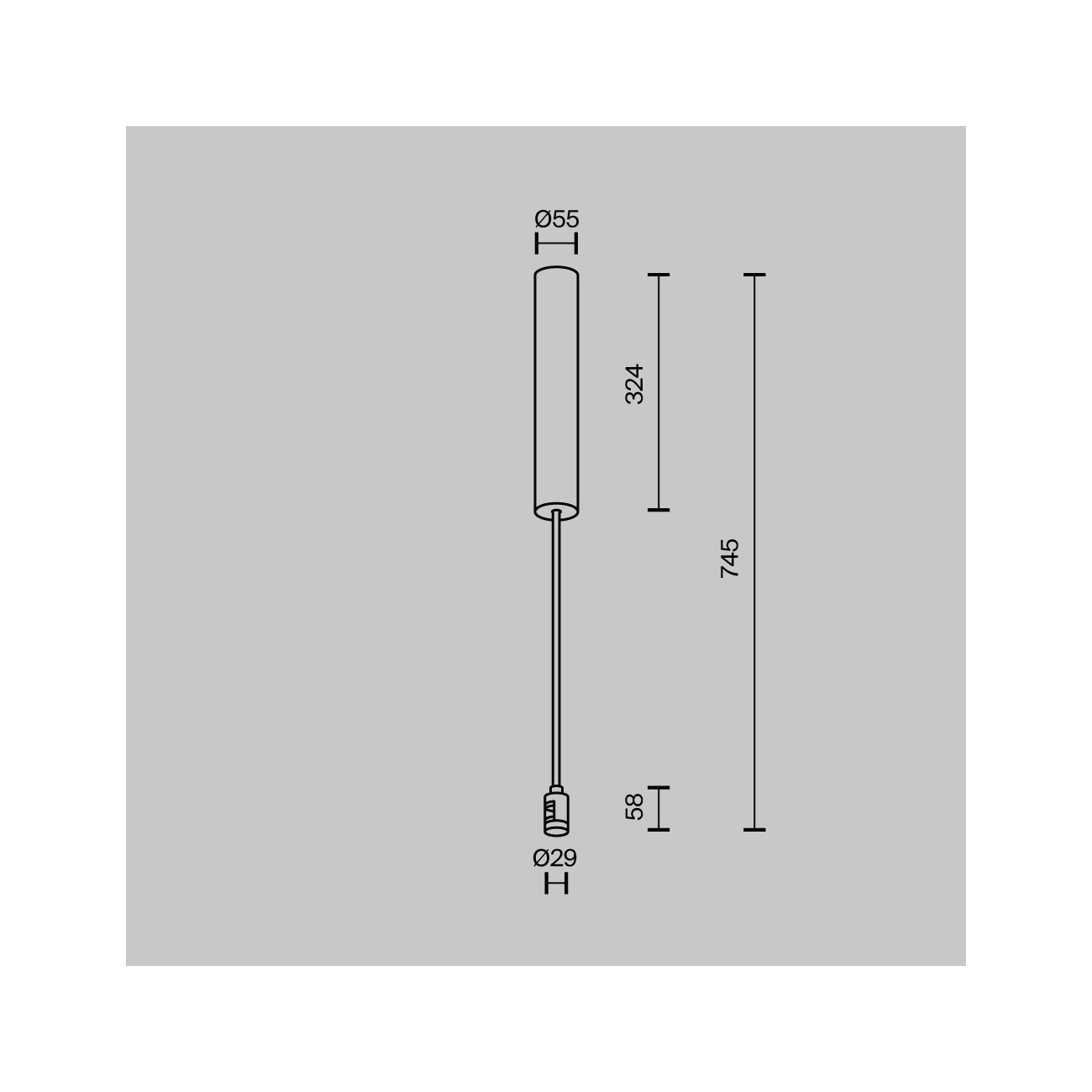 Maytoni base a soffitto 385 mm per alimentatore con ingresso Flarity