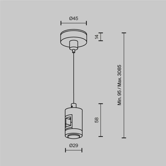 Maytoni Suspension par câble Flarity simple