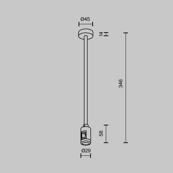 Maytoni 300mm Single Medium Ceiling Fixing Flarity