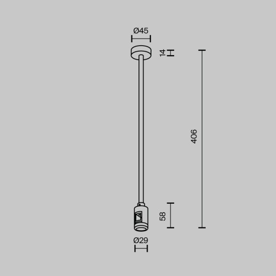 Maytoni fissaggio a soffitto Medium singolo di 360 mm Flarity