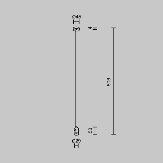 Maytoni Single 760mm Long Ceiling Fixing Flarity