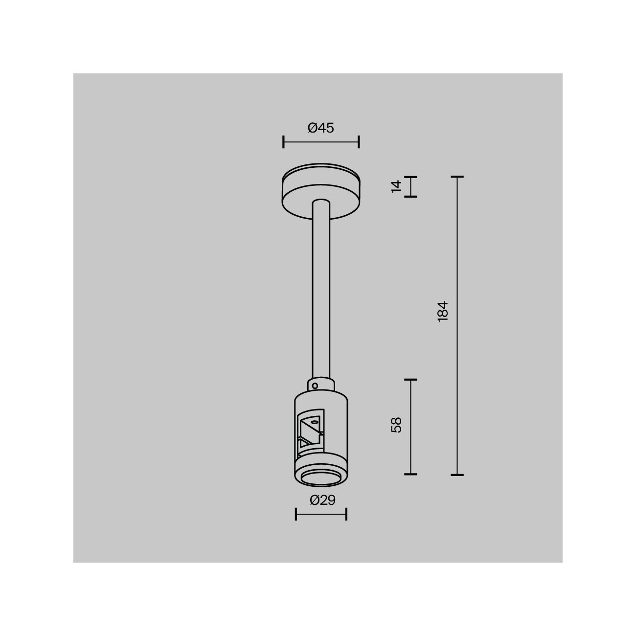 Maytoni Short single ceiling fixing of 138mm Flarity