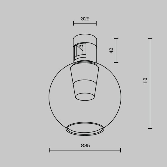 Maytoni Lampe sur rail Bubble Flarity