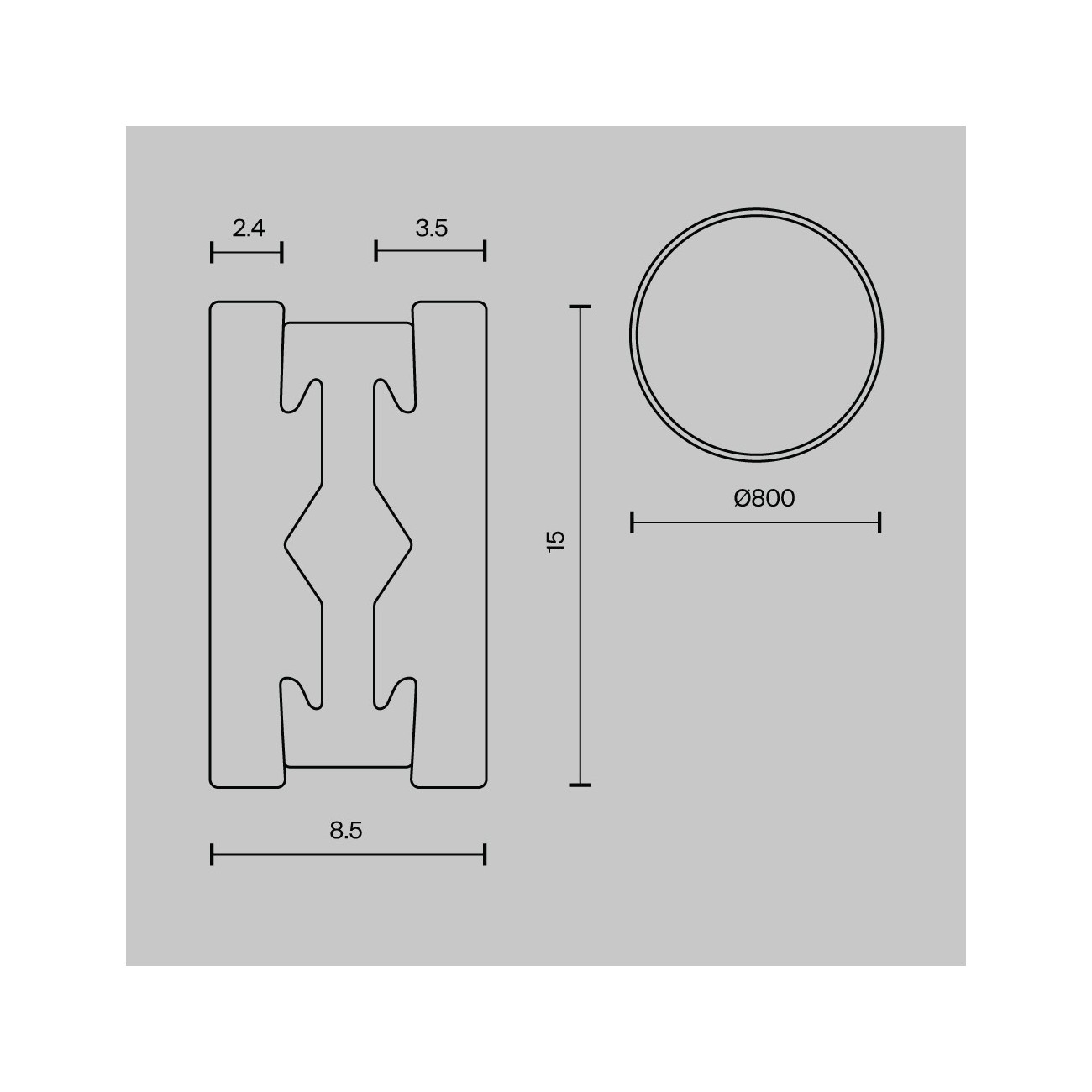 Maytoni binario tondo di 800 mm Flarity