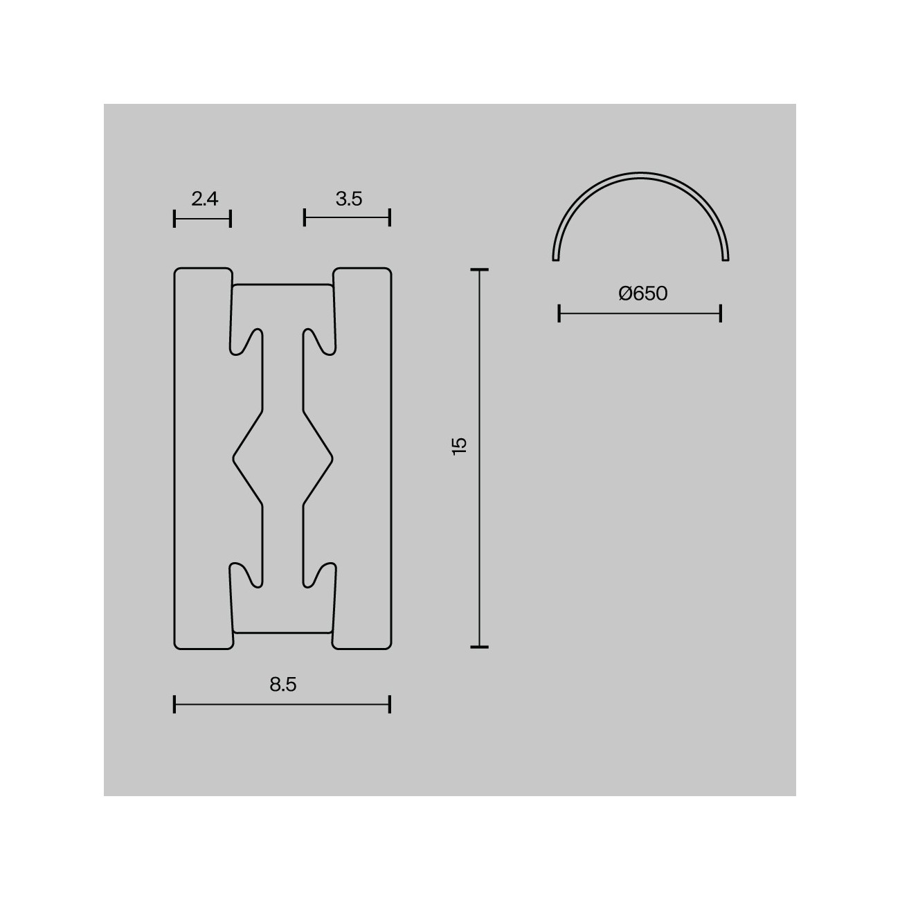 Maytoni binario semitondo di 800 mm Flarity