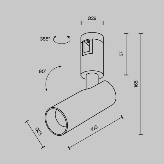 Maytoni Lampe sur rail Focus Led Flarity