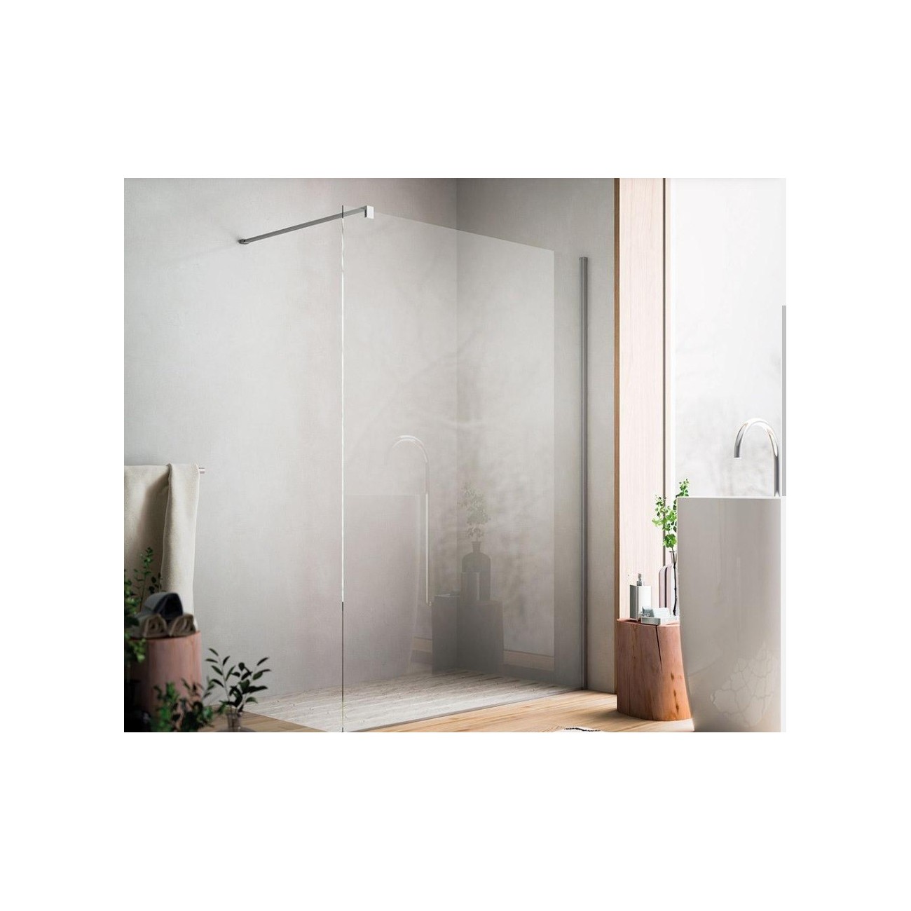 Glass 1989 Shower screen with support Soho