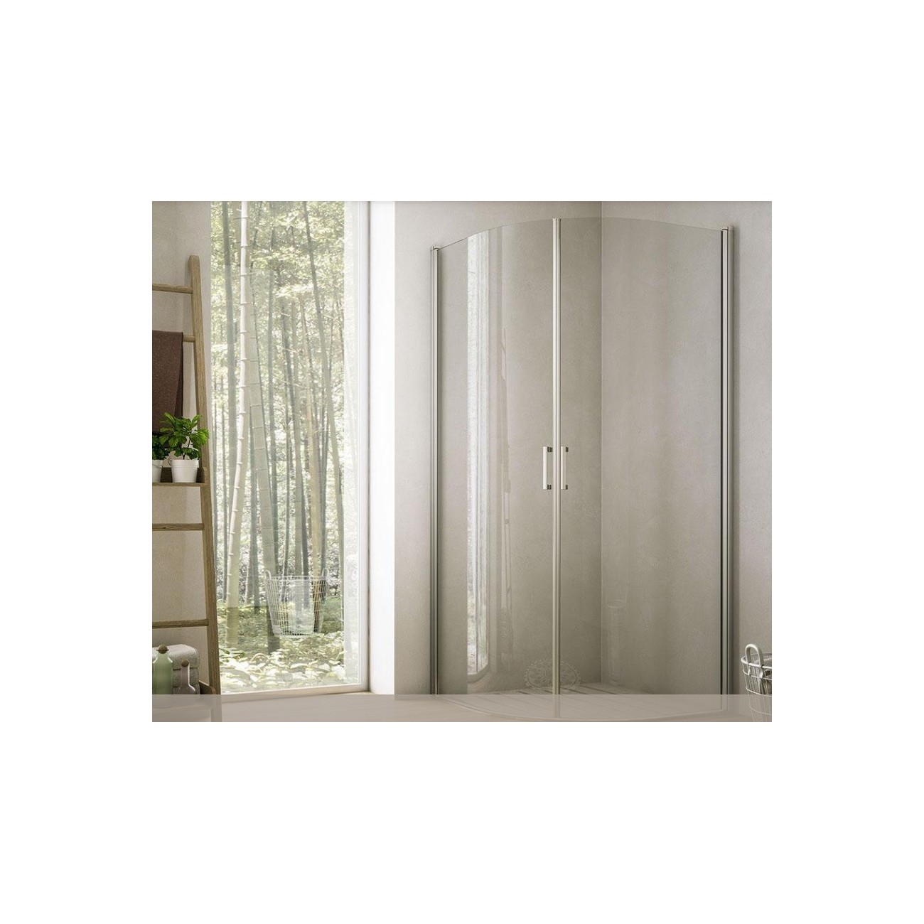 Glass 1989 Quarter-round with double door Soho